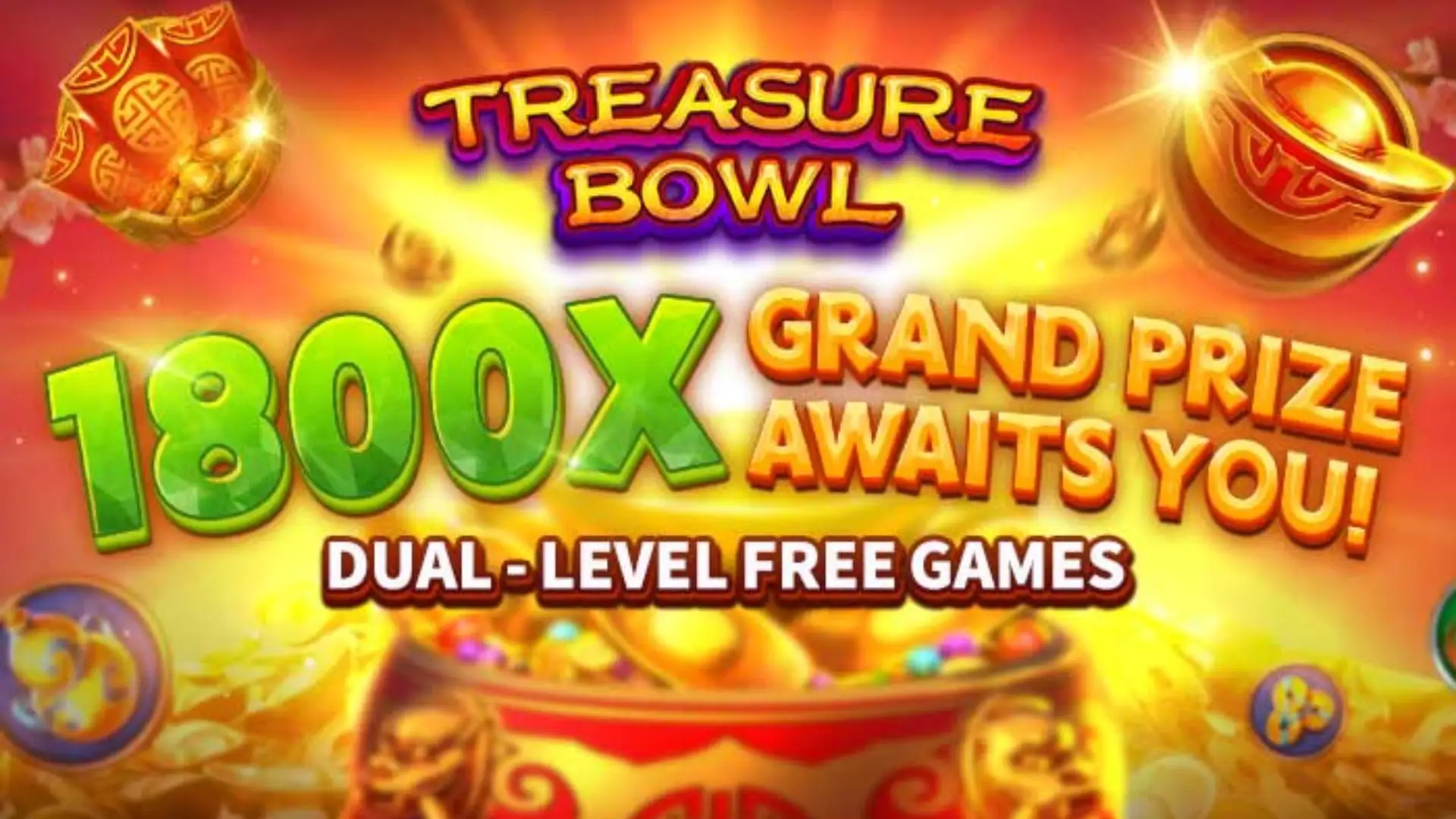 Multiplicadores Treasure Bowl 7game - 7777x Máximo com Tigela Dourada